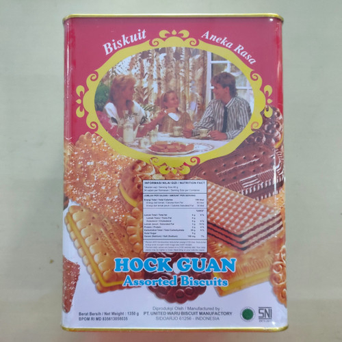 Hock Guan 1350G Biskuit Kalengan Assorted Wafer kue lebaran hari raya idul fitri Hockguan 1350 Gram