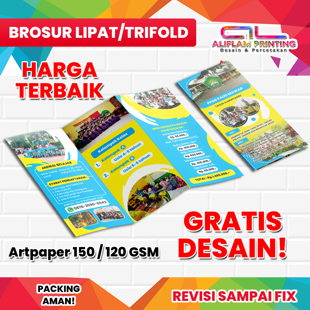 

CETAK BROSUR TRIFOLD A4 | BROSUR LIPAT | LEAFLET A4 GRATIS DESIGN