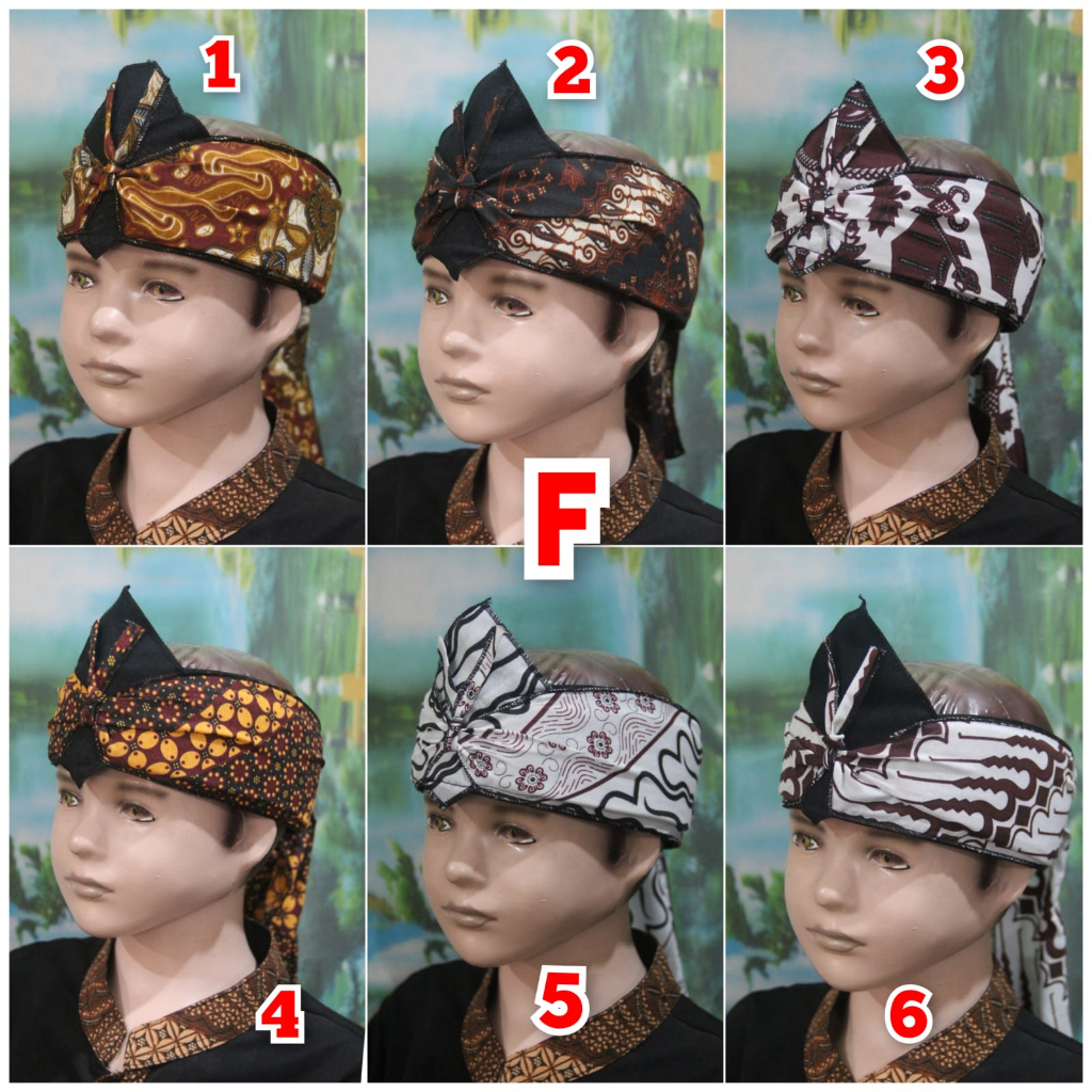 Iket sunda blangkon anak tradisional mahkuta wangsa totopong model atas bolong min order 10 pcs ( GS 03)