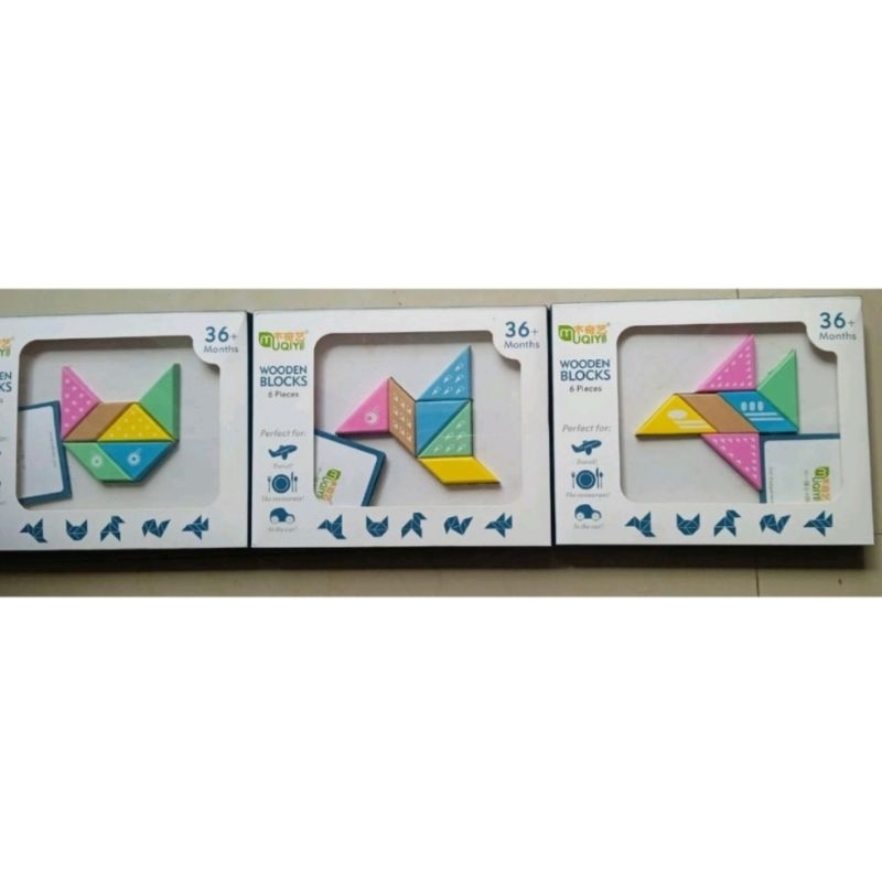 Mainan Edukasi, Magnetic Building Blocks, Puzzle Magnet Wooden, Kucing, Pesawat, Burung