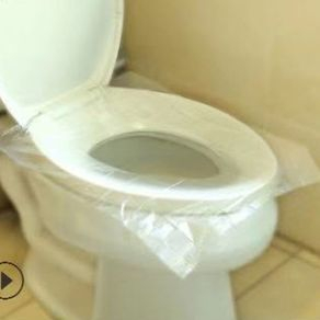 [10 Pcs] Alas Duduk Toilet Closet Seat Cover Tisu Tatakan WC Travel Disposable