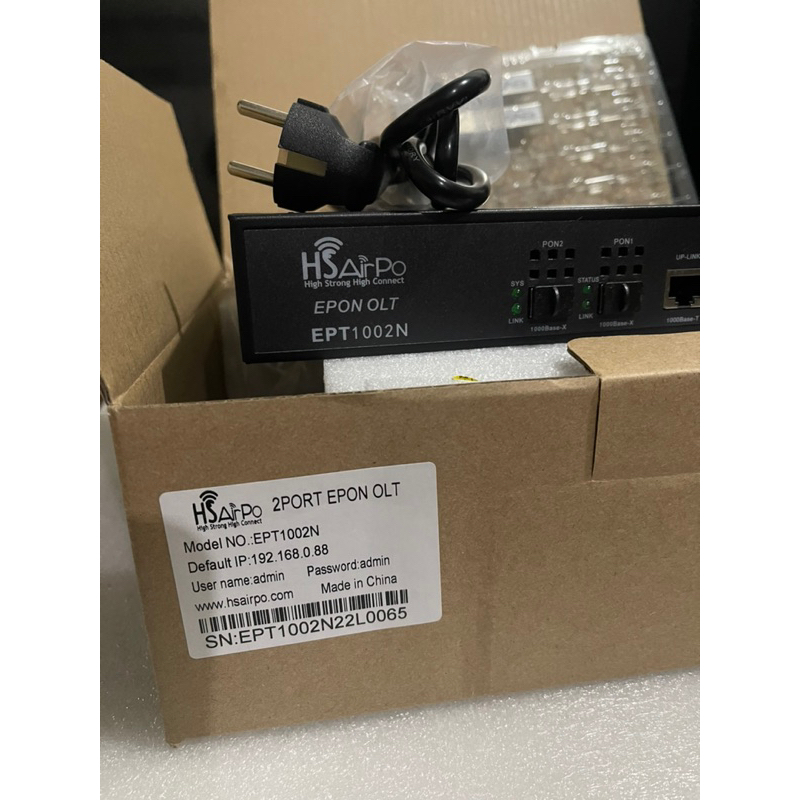 HSAIRPO 2PORT OLT EPON EPT1002N SECOND