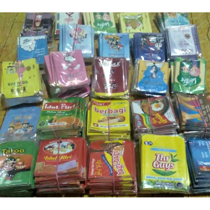 

Amplop Lebaran unik/snack/karakter isi 10 lembar