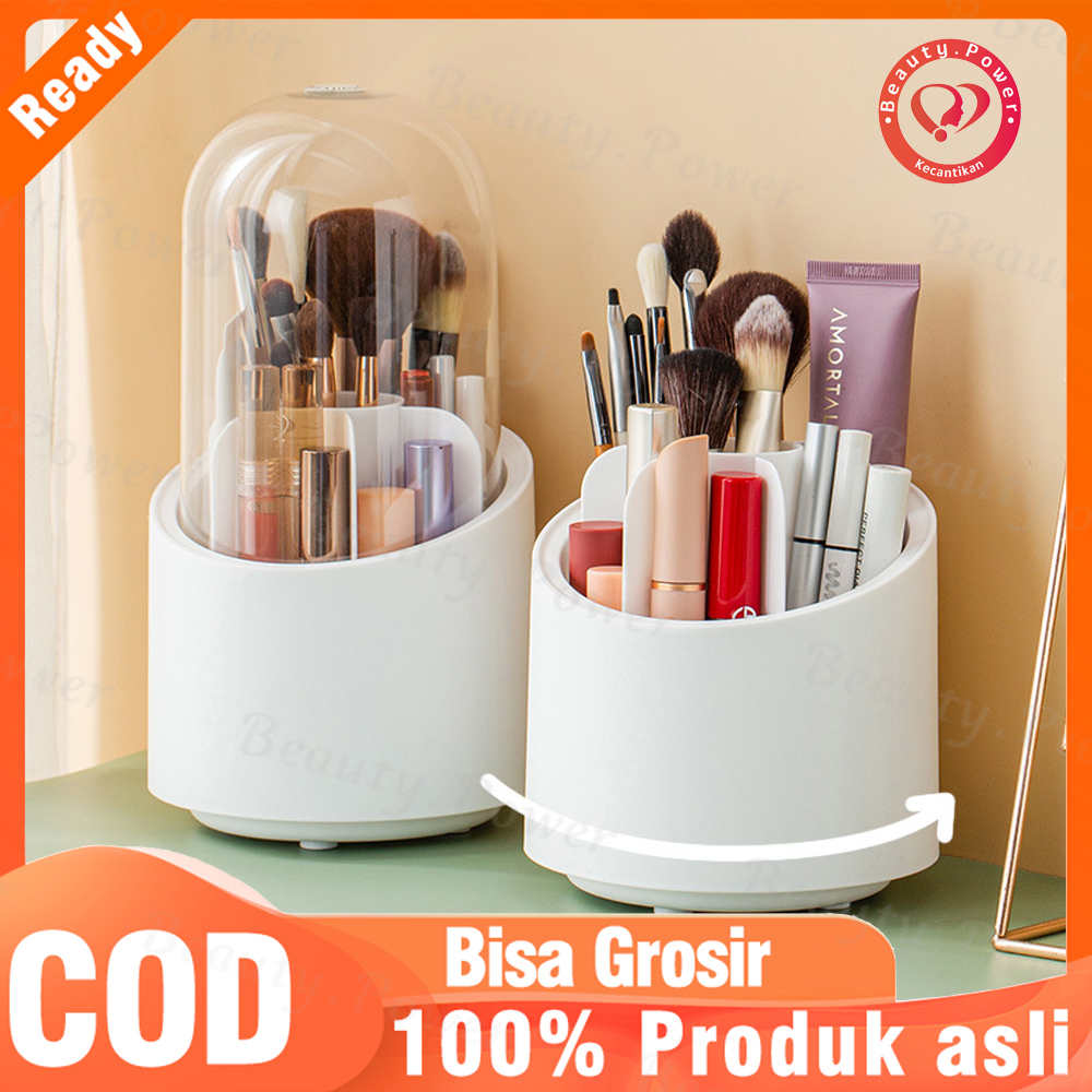 Kotak Penyimpanan Kuas Kosmetik Tempat Kuas Make Up Putar Tempat Alat Tulis Make Up Brush Storage Rotaring Brush Holder