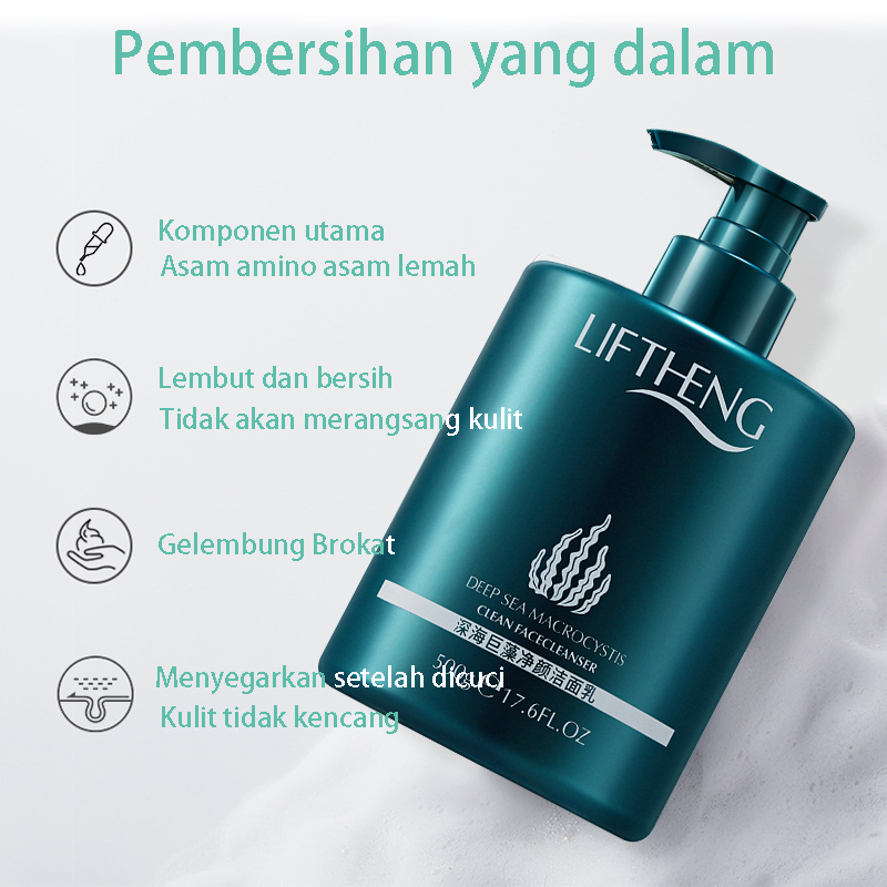 Pembersih Wajah pembersih jerawat sabun pembersih wajah 500ml Jerawat Pembersih Susu Kontrol Minyak Pemutih Wajah Pelembab Moisturizing