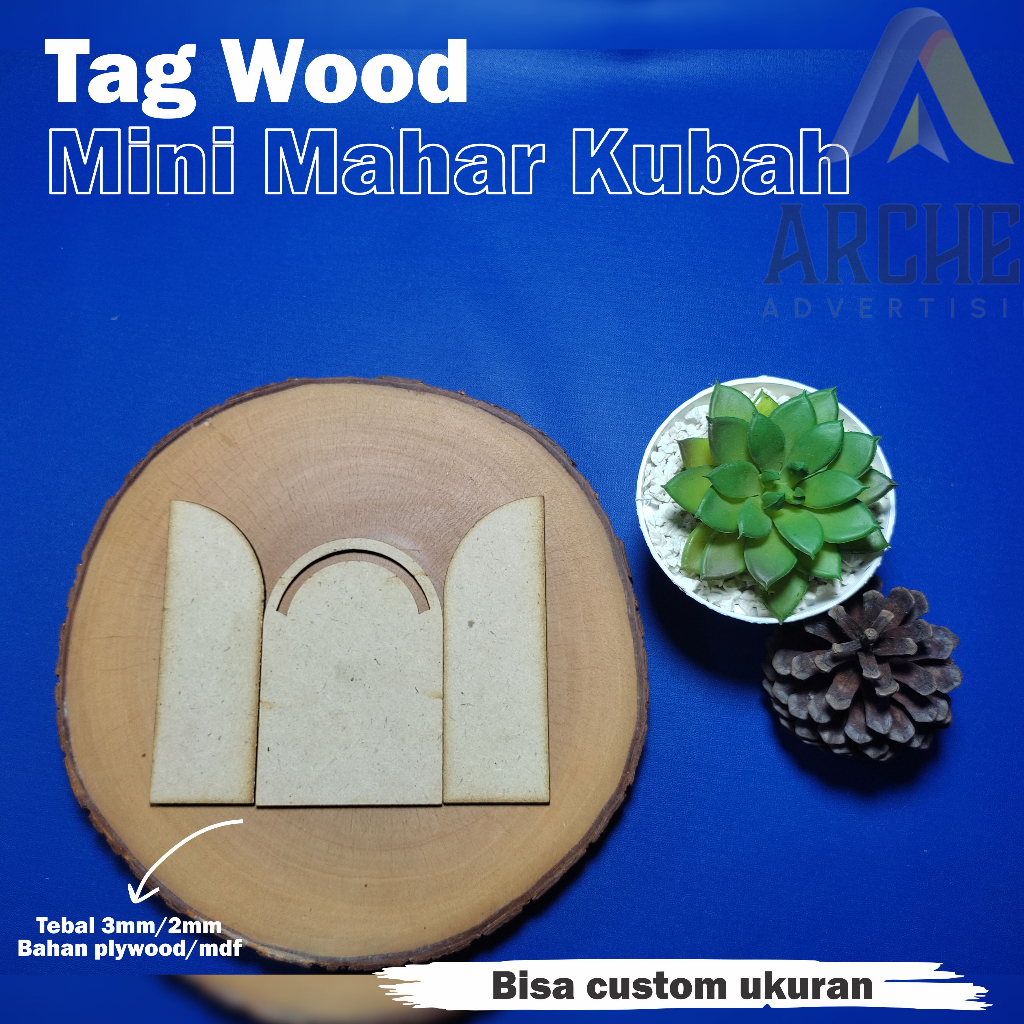 TAG WOOD HIASAN MAHAR KUBAH SATU SET PLYWOOD/MDF