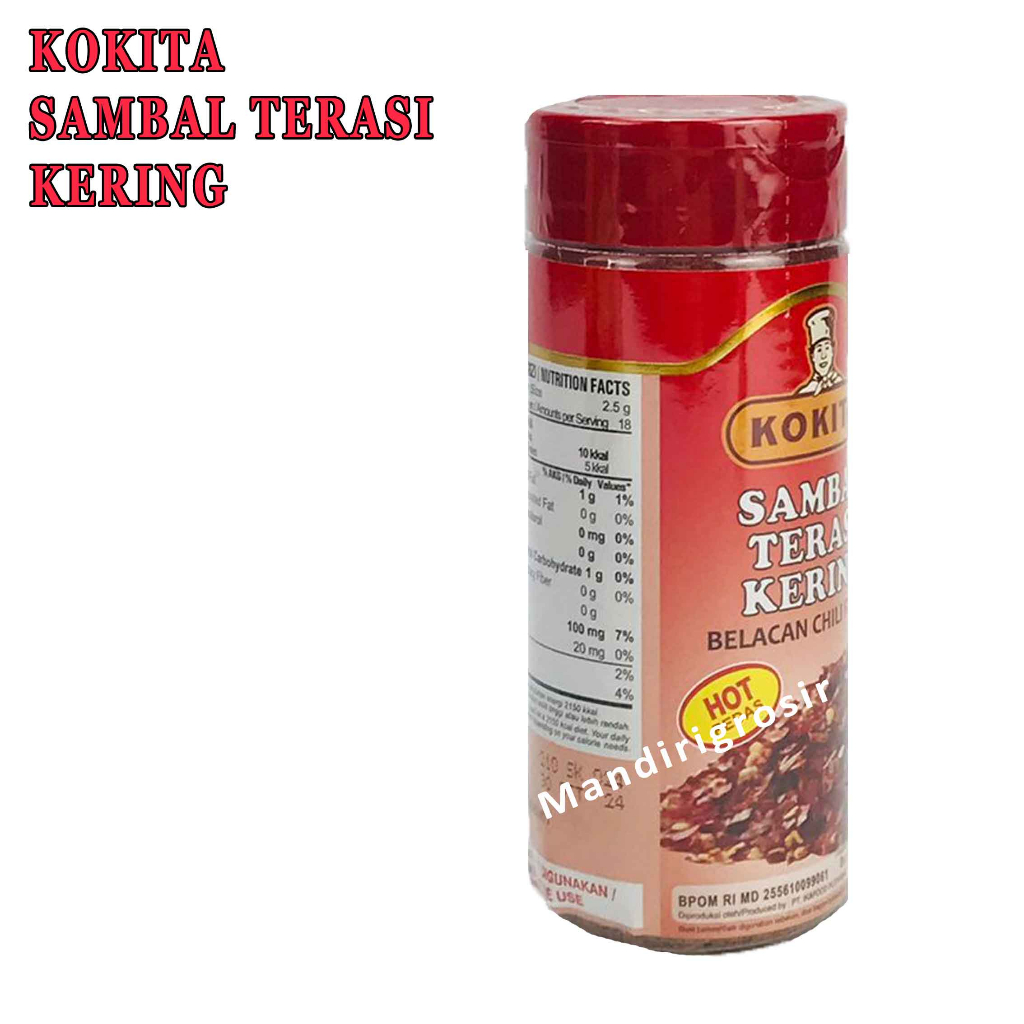 Sambal Terasi Kering* Kokita* Belacan Chili Flakes* 80gr