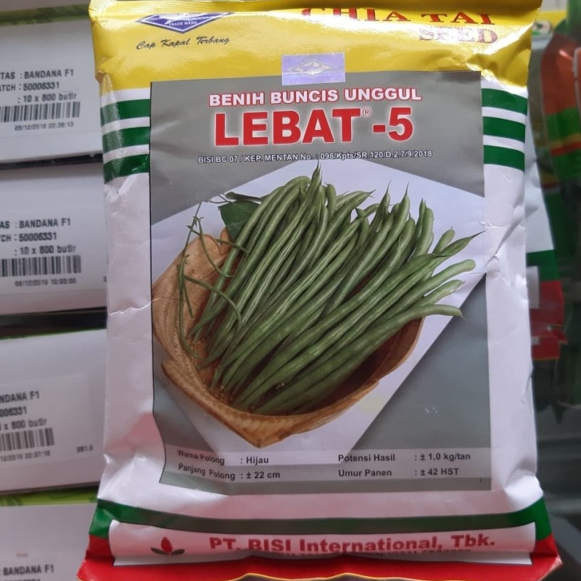 Benih Buncis unggul LEBAT 5 Cap Kapal Terbang