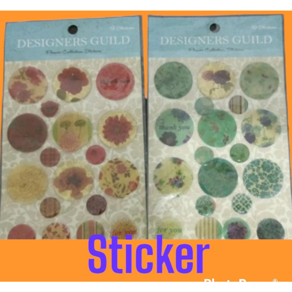 

sticker tema designers dengan 2 pilihan warna quality import,jual perpack isi 1lembar