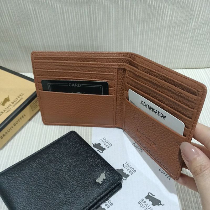 NEW !! Dompet pria Braun buffel logo kulit sapi asli