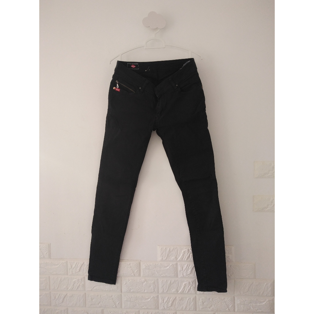 Preloved celana jeans hitam wanita merk LEE COOPER | Long pants second hand bekas pakai thrift lokal