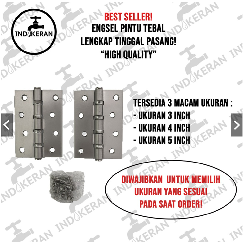 INDOKERAN - Engsel Pintu Stainless Tebal - High Quality