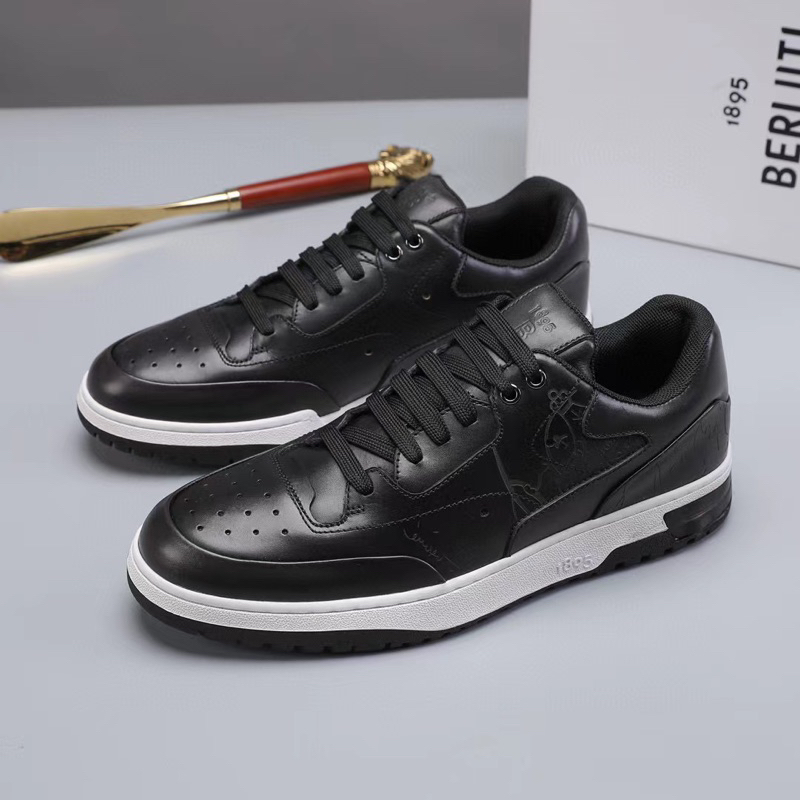 sepatu pria sneakers hitam keren import sepatu cowok terlaris E0187