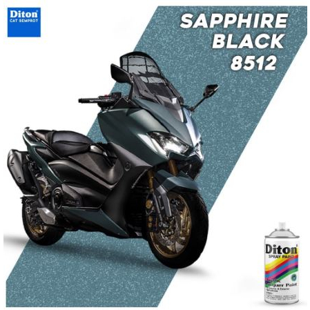 Pilox Diton Sapphire Black 8512 300ml Warna Hitam Safir Sapir Sepeda Motor Mobil