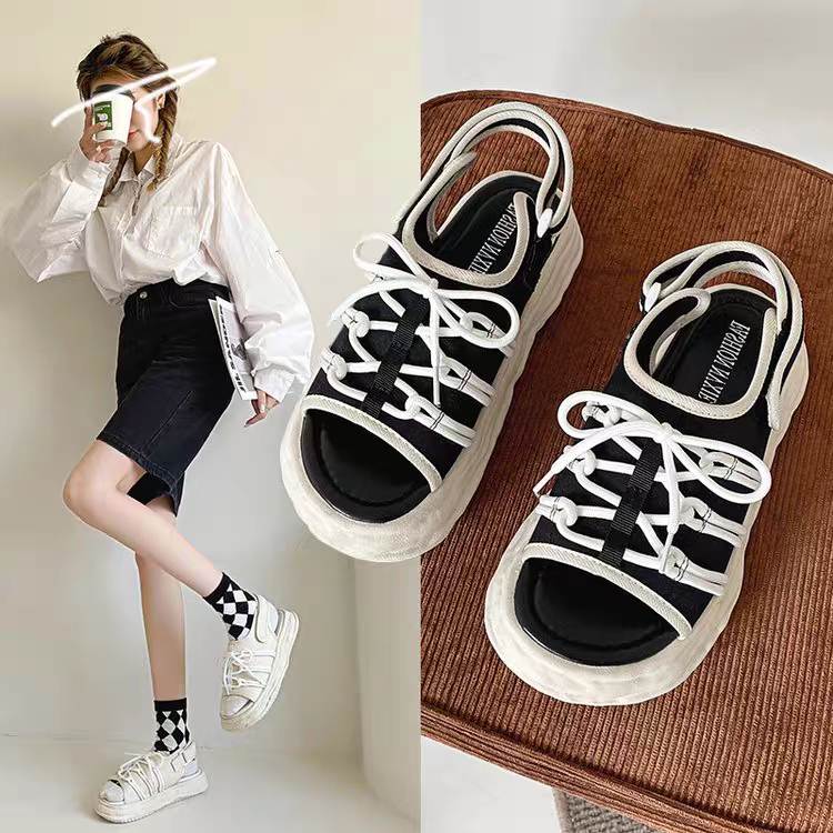 COD POS 475 Sandal Sepatu Tali Depan dan Velcro Strap Korean Style