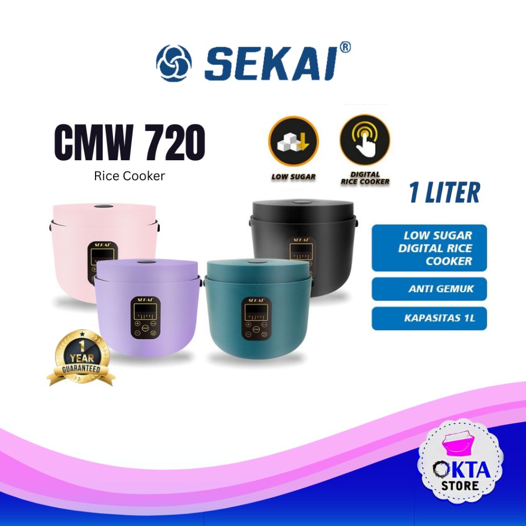 Sekai Magic Com Rice Cooker Digital Low Sugar Carbo LS Anti Gemuk CMW 720