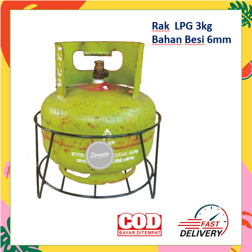 Rak Tatakan Tabung Gas LPG 3Kg Bahan Besi 6mm