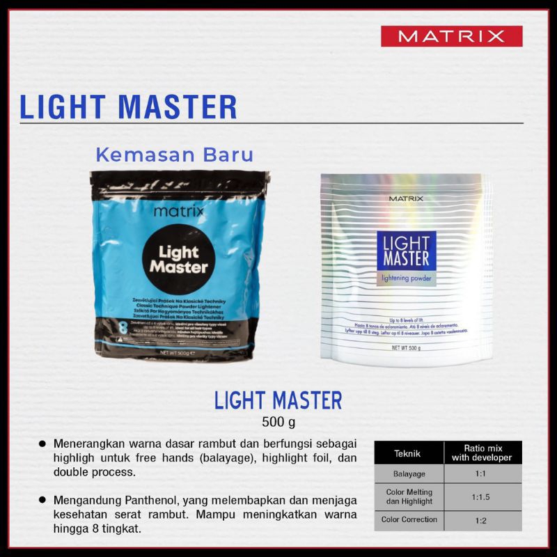 Matrix Bleaching Light Master
