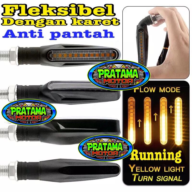 COD Lanpu Sen Running Lampu Sein Kiri Kanan Sepasang Model Torpedo Sen Lidi Moge Running Universal Depan Belakang Vario 125/159 ADV CBR CB150R Byson Vixion Tiger