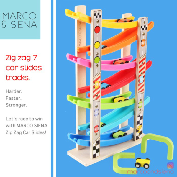 

Unik Mainan Mobil Luncur Kayu MARCO SIENA Wooden Car Sliding Slide Tracks Murah
