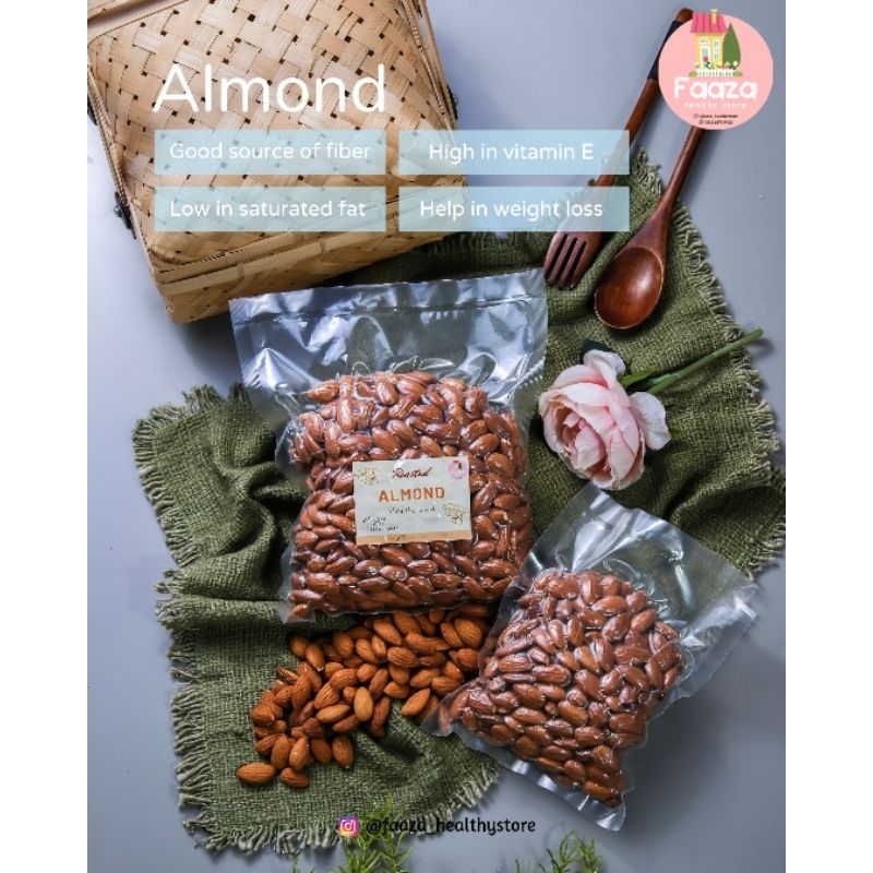 

Kacang Almond Panggang Premium Original 250gr| Roasted Almond Premium Original 250gr