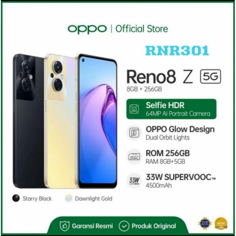 OPPO RENO 8Z 5G 8/256GB NEW GARANSI RESMI OPPO