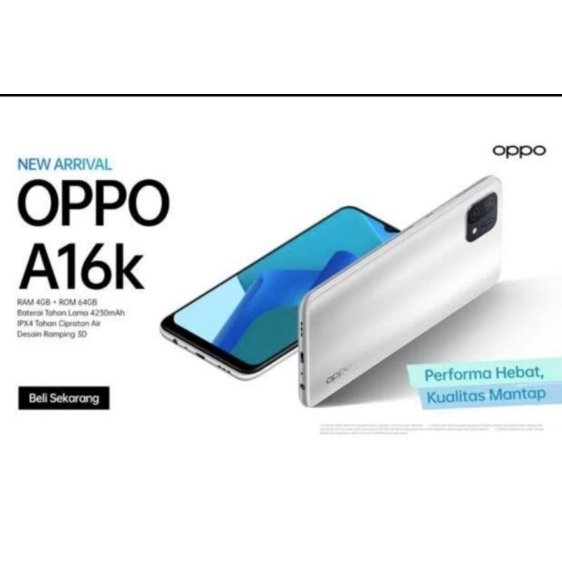 OPPO A16K RAM 4/64GB NEW GARANSI RESMI OPPO