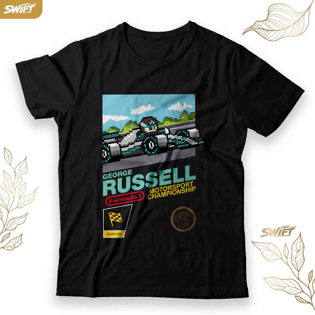 KAOS geoorge Russell Formula 1 F1 mercedes Videogame TSHIRT BAJU DISTRO