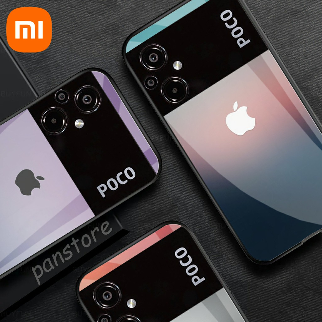 Softcase Glass Case Terbaru Poco M5 [SK-13] Poco M4 Pro Poco Poco F4 Poco C40 M3 Pro 5G Poco X3 NFC 