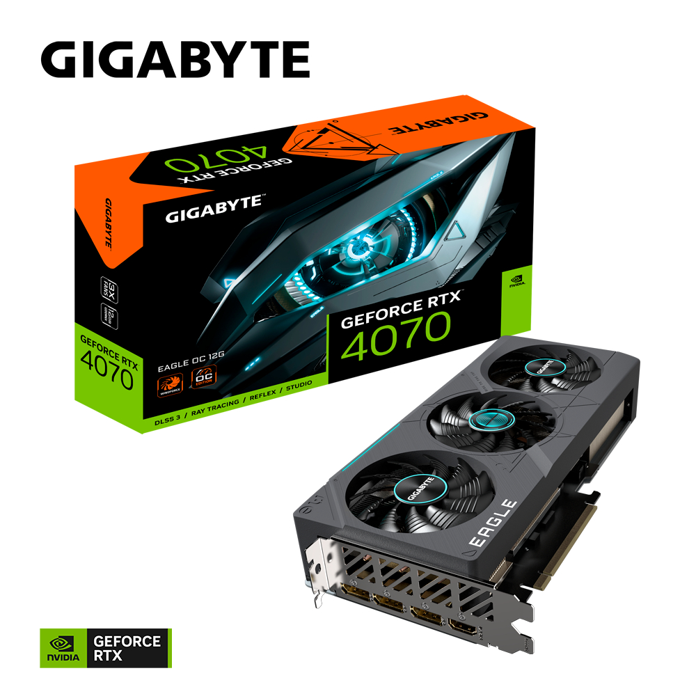 GIGABYTE GeForce RTX 4070 EAGLE OC 12GB GDDR6X - VGA Card