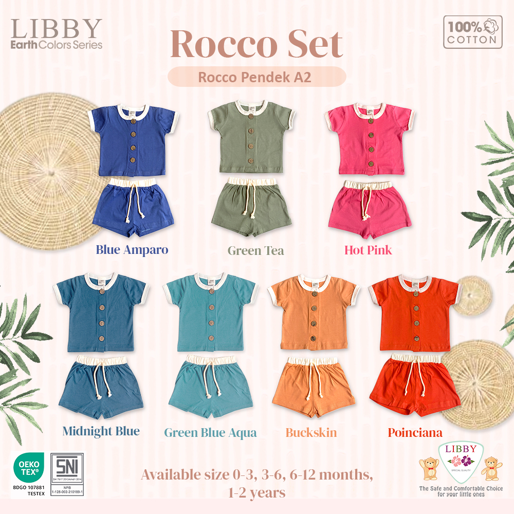 Setelan anak Libby Rocco pendek