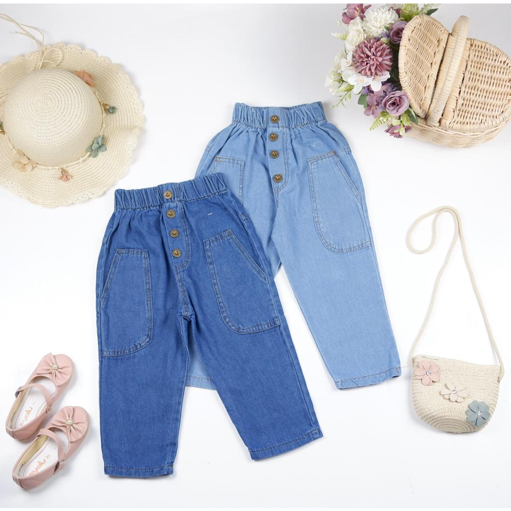 CELANA HIGHWAIST CELANA PANJANG JEANS ANAK 2-4 th Celana Panjang Anak