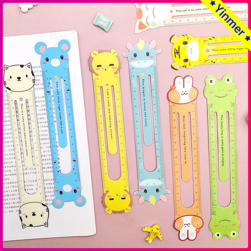 

COD✨Penggaris lentur Animal Pembatas Buku Magnet Hewan Lucu Kartun Aesthretic Untuk Alat Tulis Impor-Yinmer