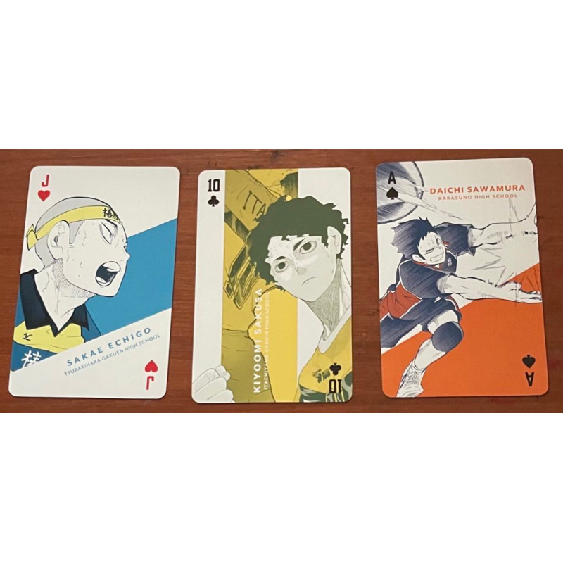 Haikyuu Trump Card Tanaka, Sakusa and Daichi