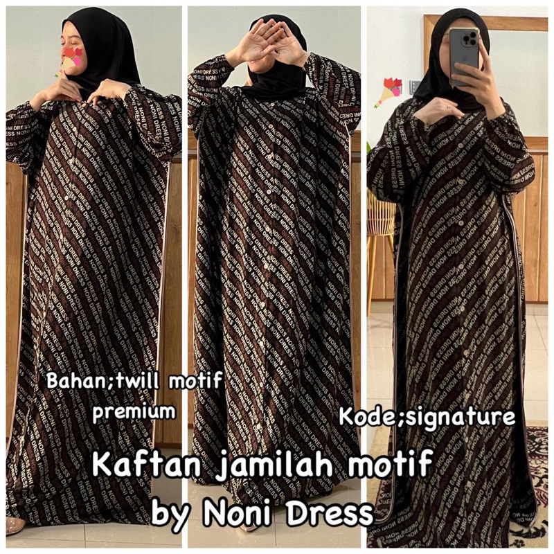 Daster Arab Noni Dress JAMILAH Kaftan Rayon Twill Premium Big Size