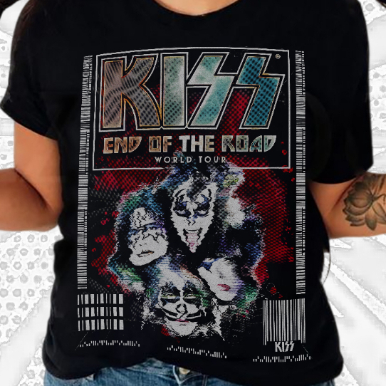 Kaos KISS | Kaos Bootleg Metal KISS | Kaos KISS End Of The Road World Tour