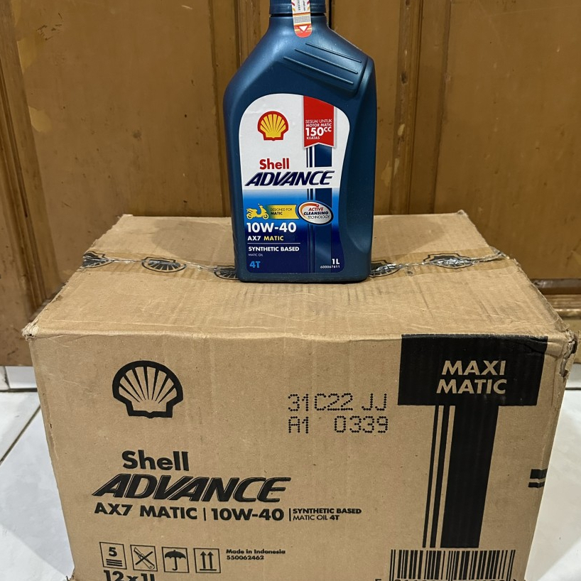 65 /DUS SHELL ADVANCE AX7 MATIC 1L ISI 12 OLI MOTOR OIL SYNTHETIC BASE