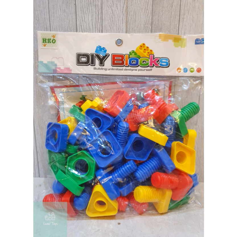 

Jual Mainan Edukasi Anak DIY Blocks Screwdriver Mur Tool Set Block HC-059 Murah