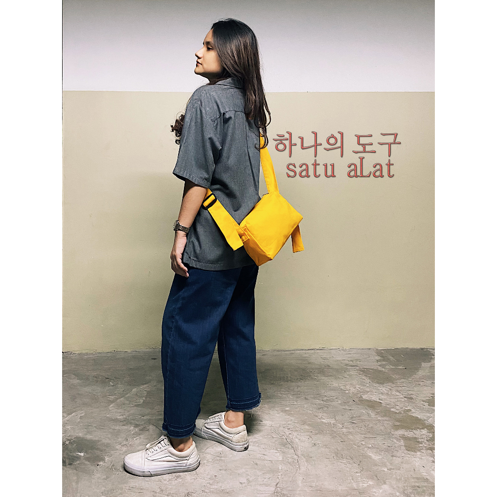 SATU ALAT Tas Selempang SAKURA 100% Canvas Premium Tebal Tas Kanvas