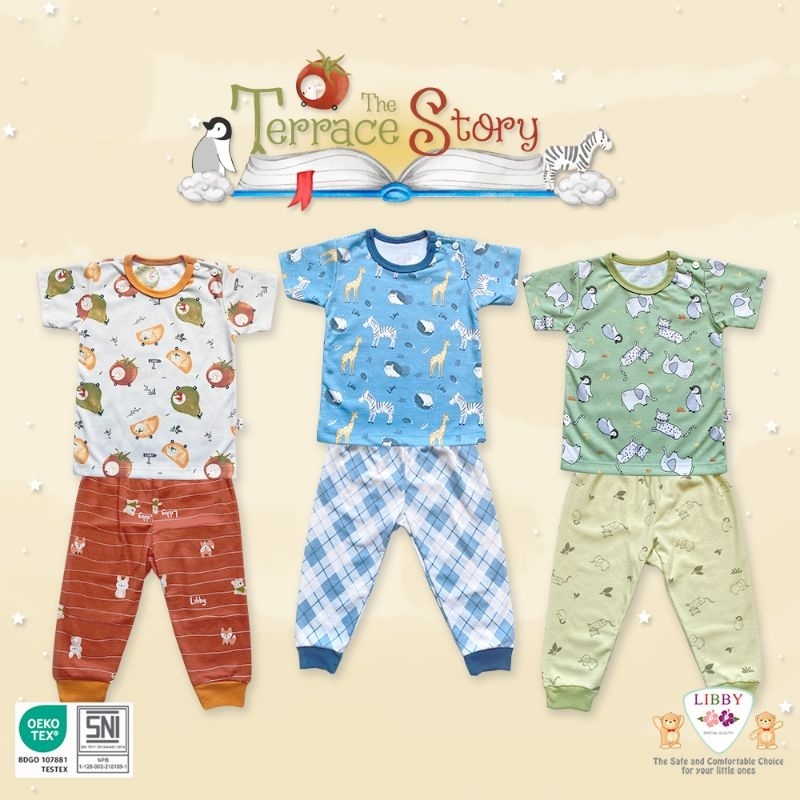 LIBBY - SETELAN PENDEK CELANA PANJANG LIBBY - SETELAN BAJU PENDEK CELANA PANJANG LIBBY - SET BAJU ANAK