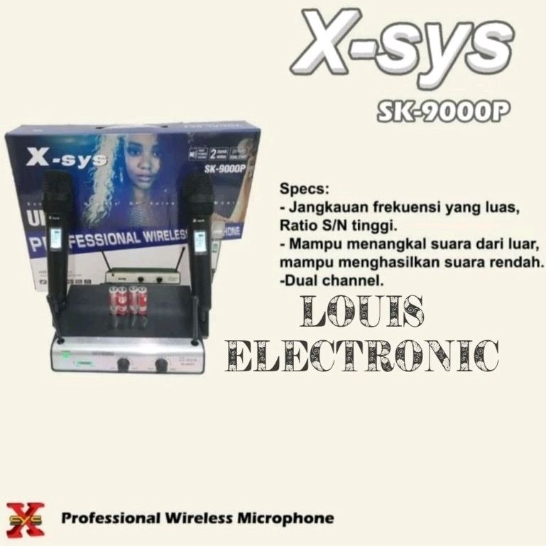 Mic Microphone Wireless X-sys SK 9000P Xsys SK-9000P ORIGINAL