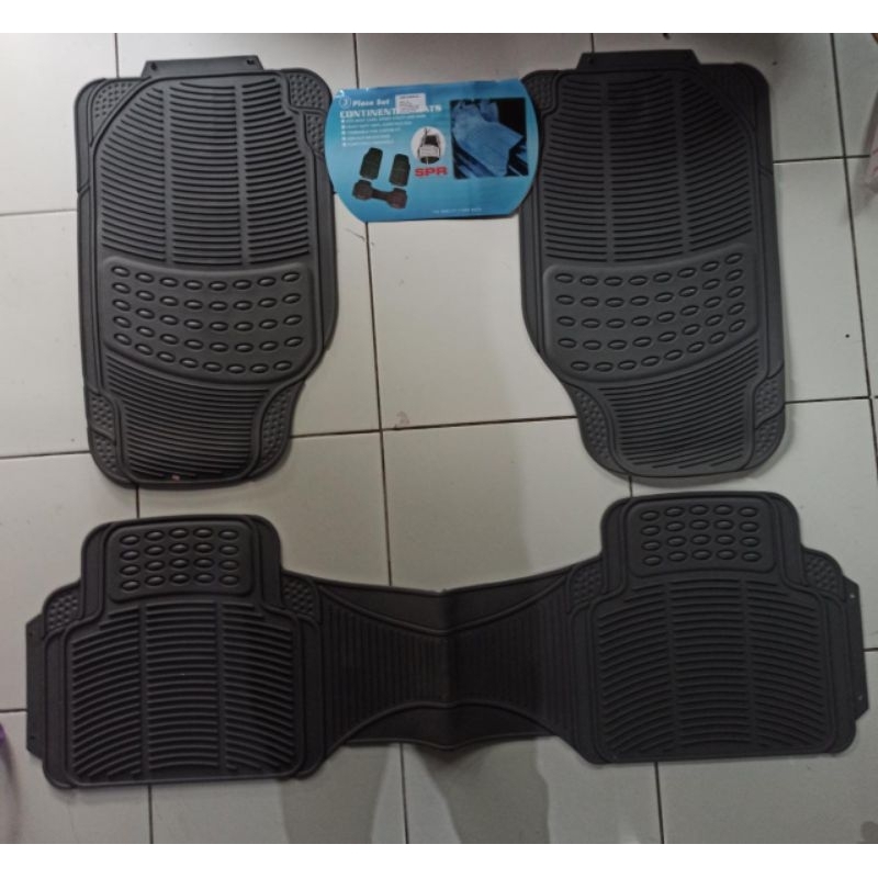 karpet karet lantai universal tebal dan lentur 2baris 3 potong all mobil Avanza Calya Innova Agya jazz Yaris