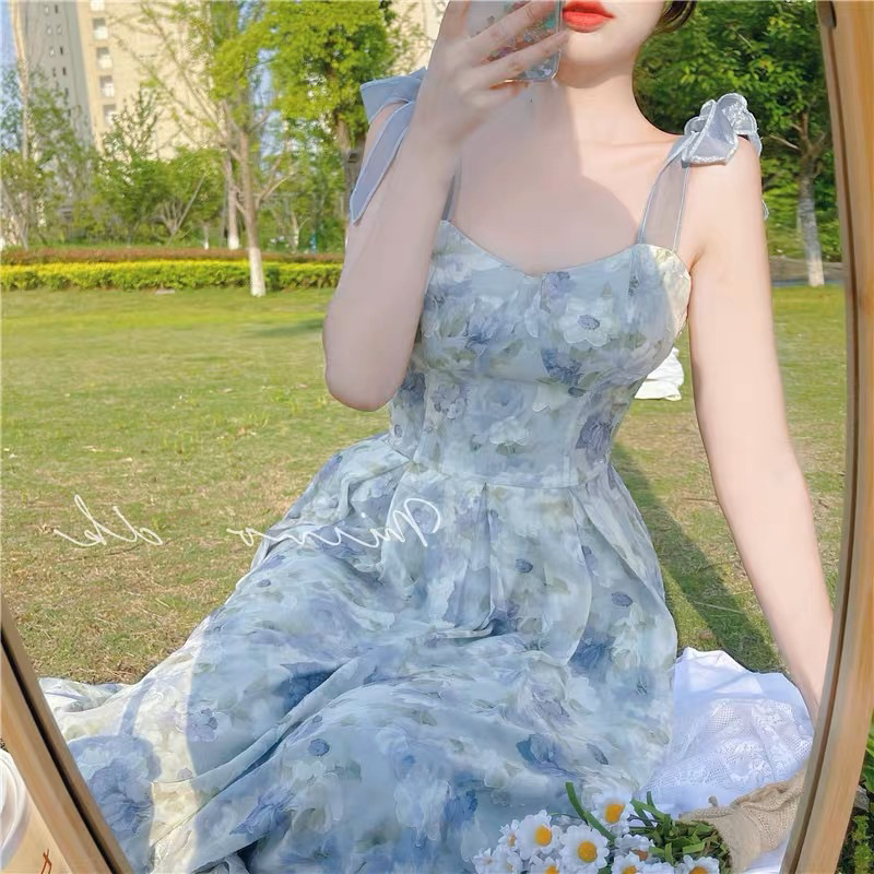 DRESS FLORAL GAUN PANTAI  WANITA MX570