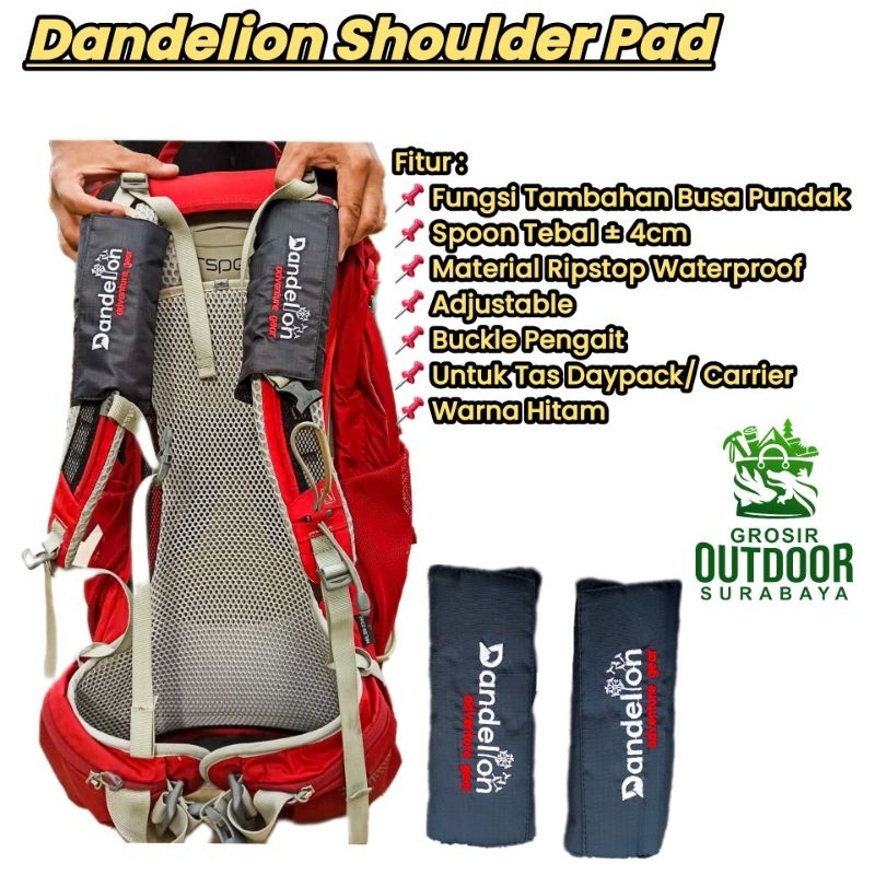 Dandelion Shoulder Pad Shoulderpad Original / bantalan busa keril / bantalan busa tas gunung / spon 
