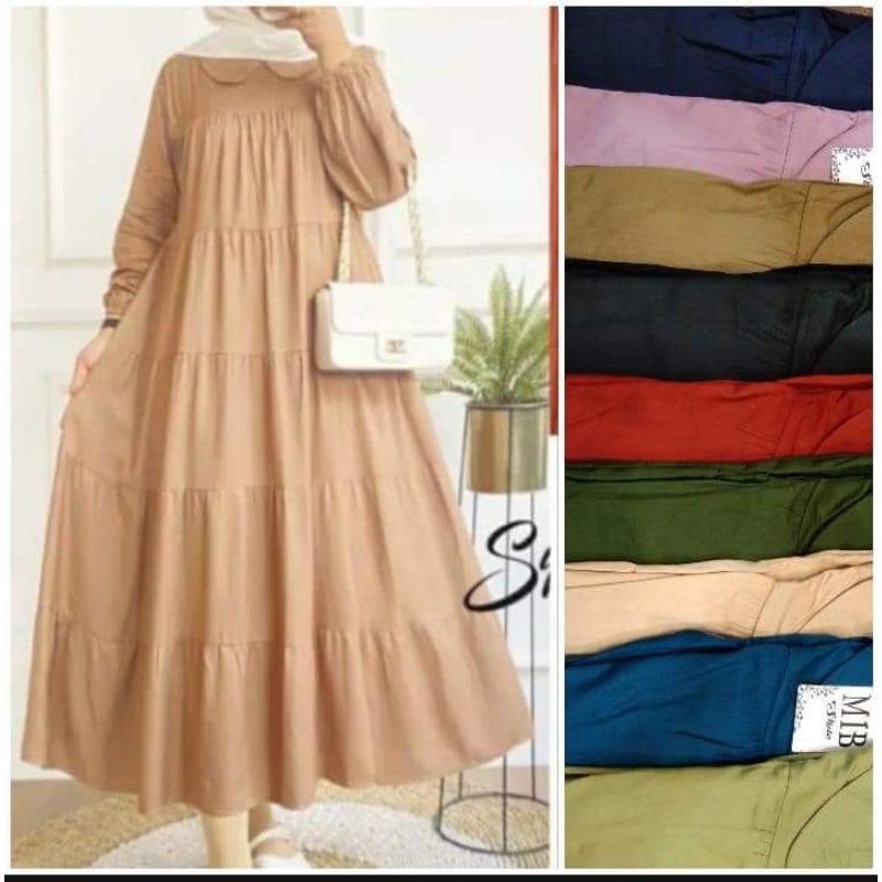 MIDI MIB bahan rayon twill super tebel adem banget anyes bang.