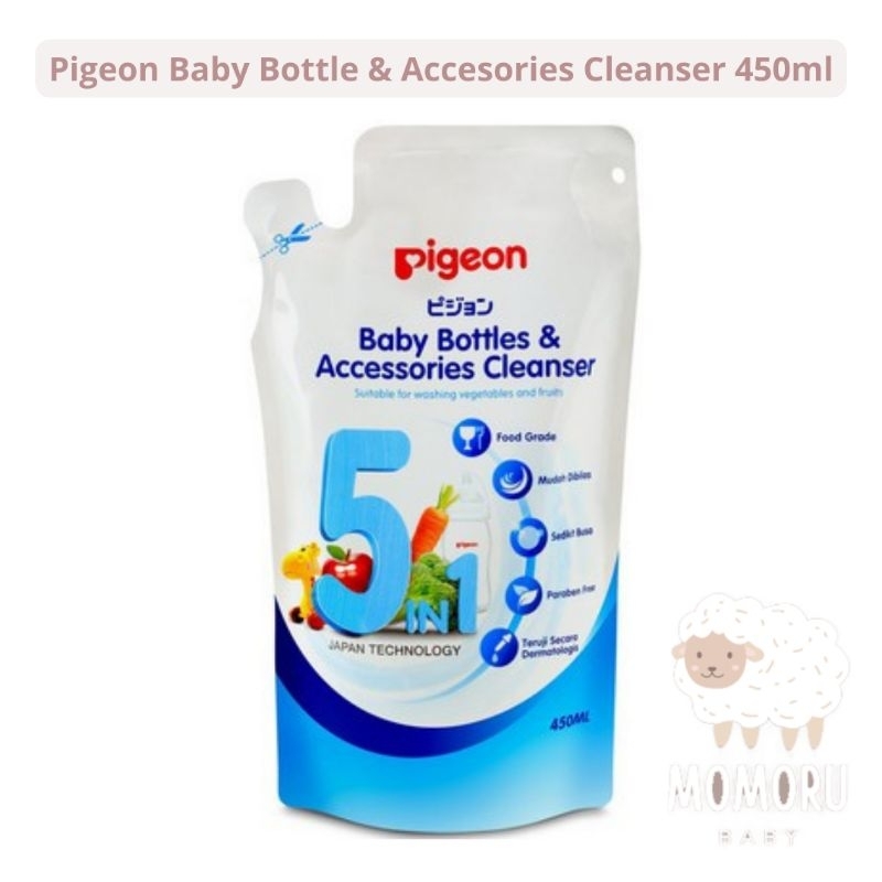 Pigeon Baby Liquid Bottle &amp; Accesories Cleanser Refill 450ml Sabun Cuci Botol Susu Bayi Termurah