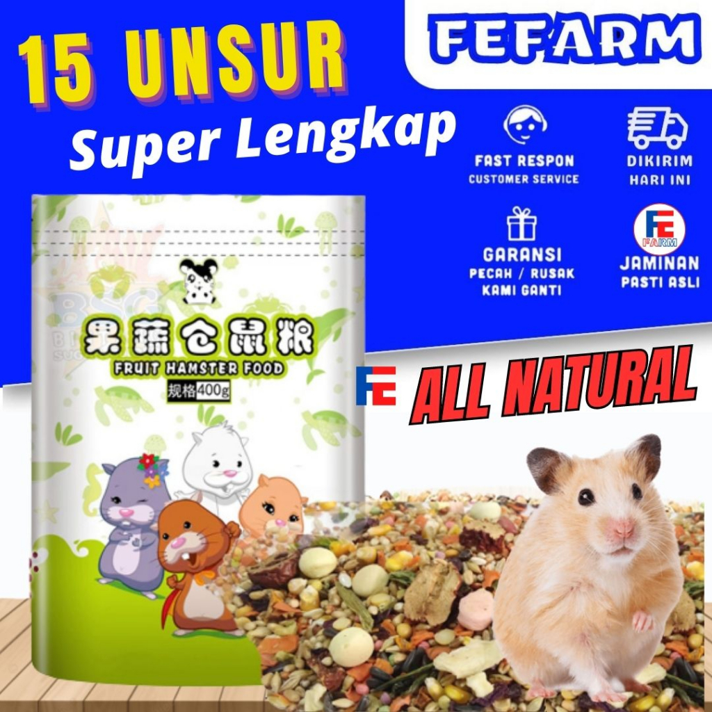 Hamster Food Natural Makanan Hamster 400gr