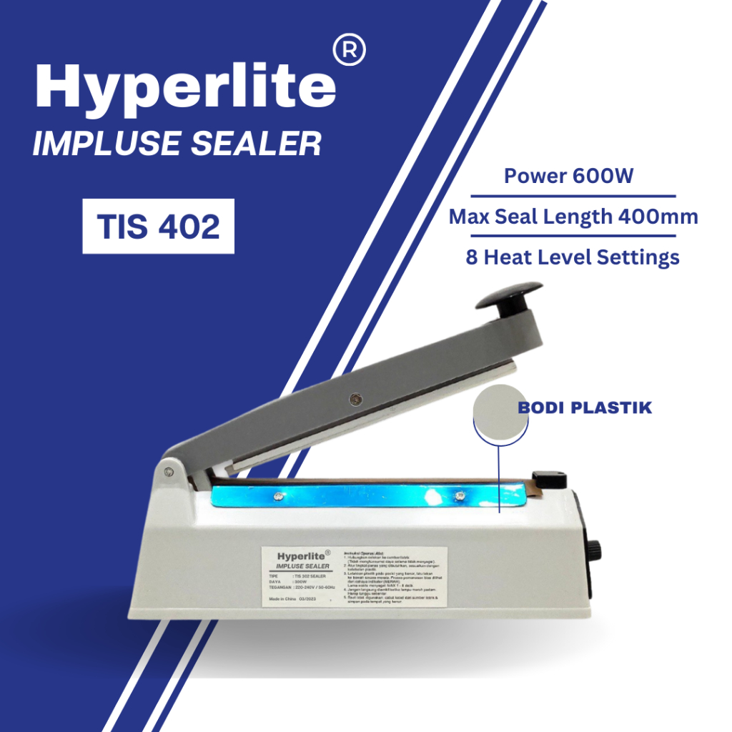 Hyperlite TIS 402 Impluse Sealer Body Plastik Ukuran 40cm / Mesin Press Plastik