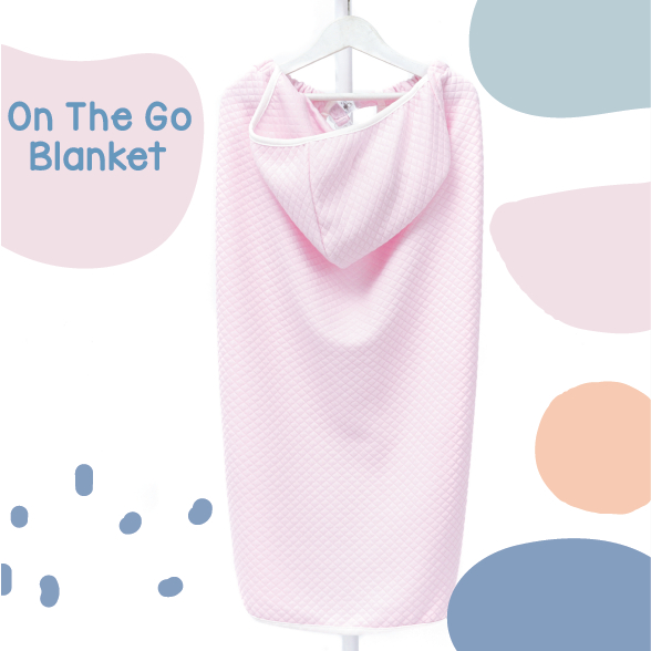 On The Go Blanket Selimut Bayi Topi Bisa Custom Nama Kukopilokids