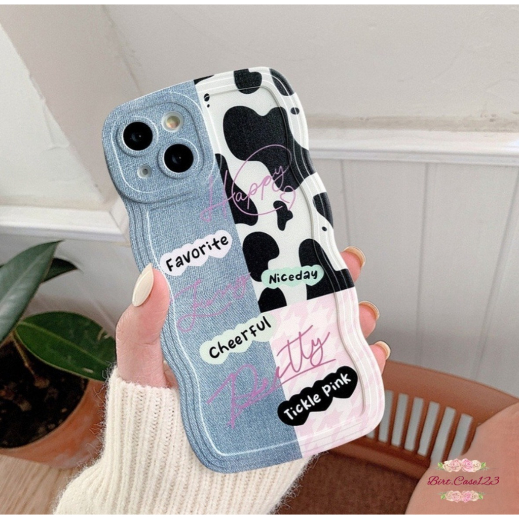 CUSTOM SOFTCASE WAVE GELOMBANG CLEAR CUSTOM LEOPARD FOR IPHONE 7 8 7+ 8+ X XS XR XS MAX 11 12 13 14 PRO MAX PLUS BC7654